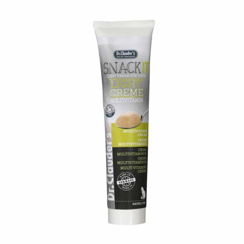 خمیر گربه دکتر کلادرز مدل Snak it Light crème kase وزن 100 گرم
